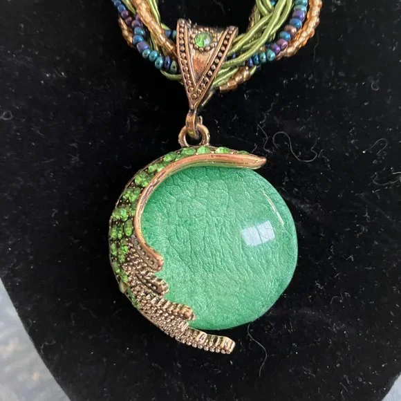 Elegant Green Beaded Necklace